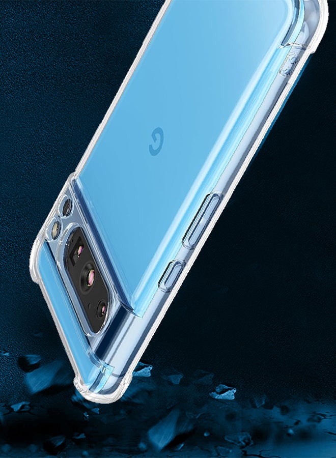 CATANES Google Pixel 8 Pro TPU Case Clear Anti-Yellowing Transparent Shockproof Protective Phone Case Scratch Resistant Reinforced Corners Cover - Image 3