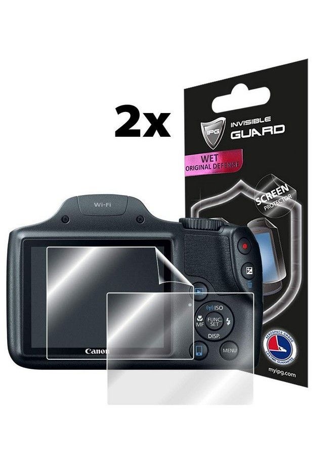 IPG For Canon Powershot Sx530 Hs Sx540 Hs Digital Camera Screen Protector (2 Units) Skin Lifetime Replacement Warranty Invisible Protective Hd Clear Guard Smooth Bubble Free  - Image 3