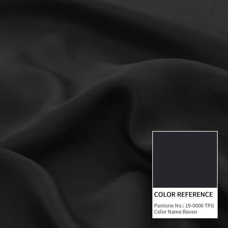 BGment Black Blackout Curtains 60 Inches Long for Bedroom - 34 x 60 inch Window Curtains Panels Rod Pocket and Back Tab Thermal Insulated Room Darkening Drapes for Kids Room, 2 Window Panels Set - Image 4