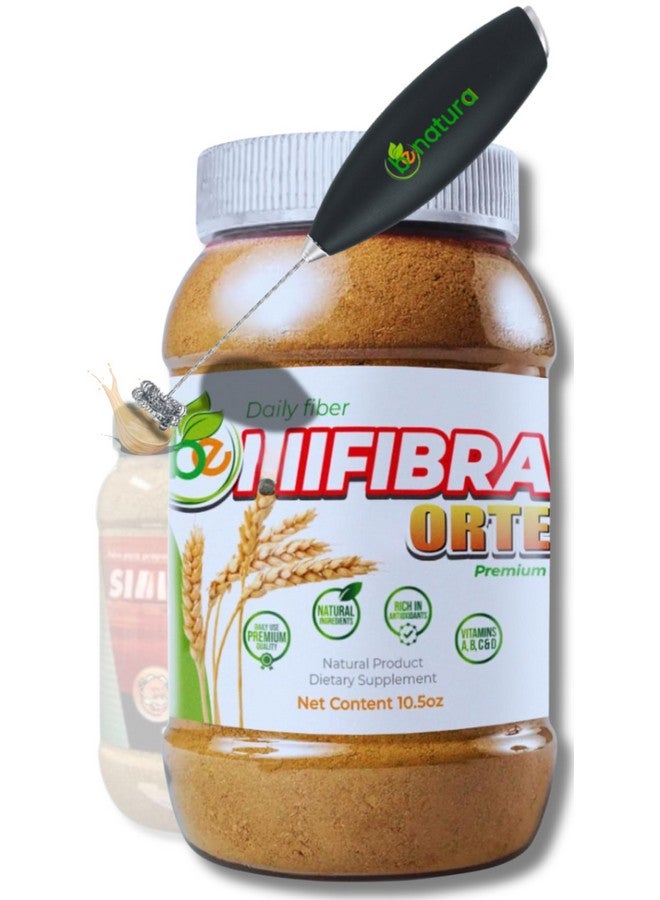 B-Experts BE Fibra - Premium Daily Detox Fiber Supplement-10.5 oz Simi-Style Blend with Wheat Bran, Algas, Maguey & More Antioxidants & Vitamins A, B12, C & D - Supports Digestive Wellness, Includes Drink Mixer  - Image 1