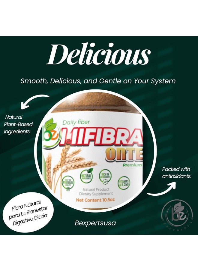B-Experts BE Fibra - Premium Daily Detox Fiber Supplement-10.5 oz Simi-Style Blend with Wheat Bran, Algas, Maguey & More Antioxidants & Vitamins A, B12, C & D - Supports Digestive Wellness, Includes Drink Mixer  - Image 3
