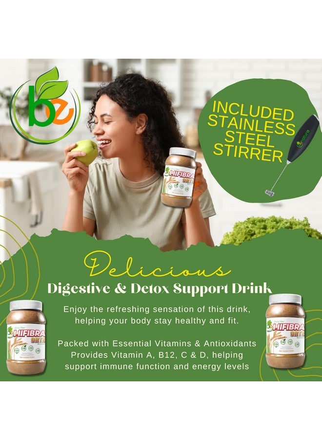 B-Experts BE Fibra - Premium Daily Detox Fiber Supplement-10.5 oz Simi-Style Blend with Wheat Bran, Algas, Maguey & More Antioxidants & Vitamins A, B12, C & D - Supports Digestive Wellness, Includes Drink Mixer  - Image 4