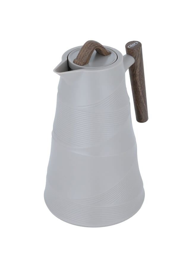 جلوري ترمس بامبو جلوري، 1 لتر، حافظة داخلية زجاج - رمادي - Image 1