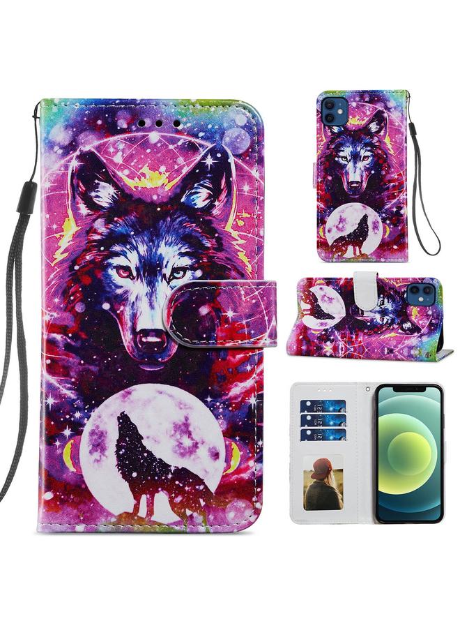 Zaboon Case For iPhone 12 mini Painted Pattern Horizontal Flip Leather Case with Holder & Card Slots & Photo Frame - Image 1