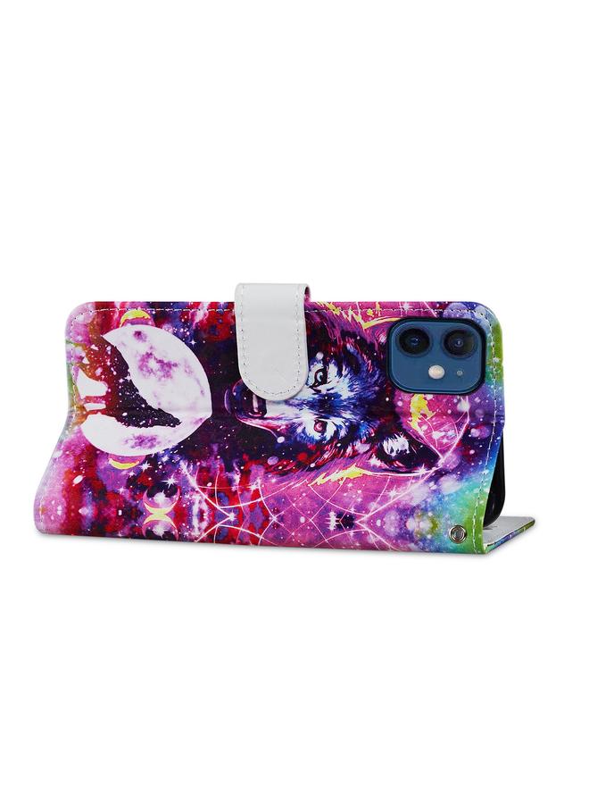 Zaboon Case For iPhone 12 mini Painted Pattern Horizontal Flip Leather Case with Holder & Card Slots & Photo Frame - Image 5