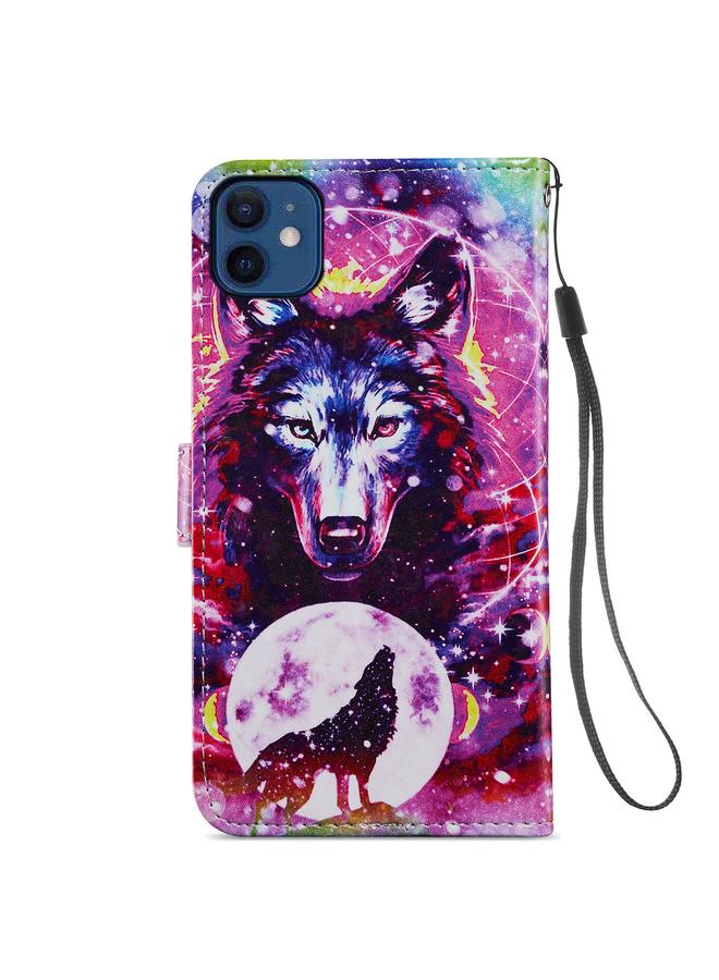 Zaboon Case For iPhone 12 mini Painted Pattern Horizontal Flip Leather Case with Holder & Card Slots & Photo Frame - Image 3