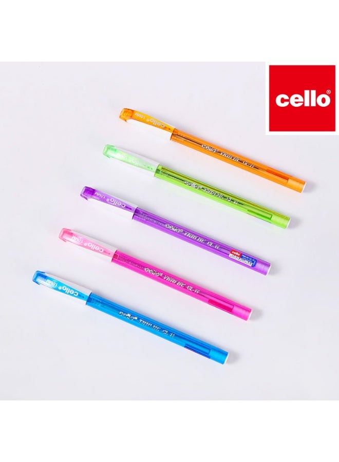 تشيلو طقم ٥٠ قلم حبر جاف رأس ١.٠ ملم للجامعة والمكتب، كتابة سلسة بدون تقطع، تصميم مريح لقبضة يد خالية من الإجهاد، حبر سريع الجفاف ضد التلطيخ (أزرق) - Image 4