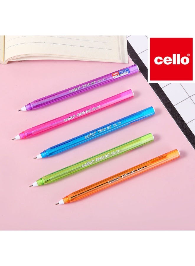 تشيلو طقم ٥٠ قلم حبر جاف رأس ١.٠ ملم للجامعة والمكتب، كتابة سلسة بدون تقطع، تصميم مريح لقبضة يد خالية من الإجهاد، حبر سريع الجفاف ضد التلطيخ (أزرق) - Image 5