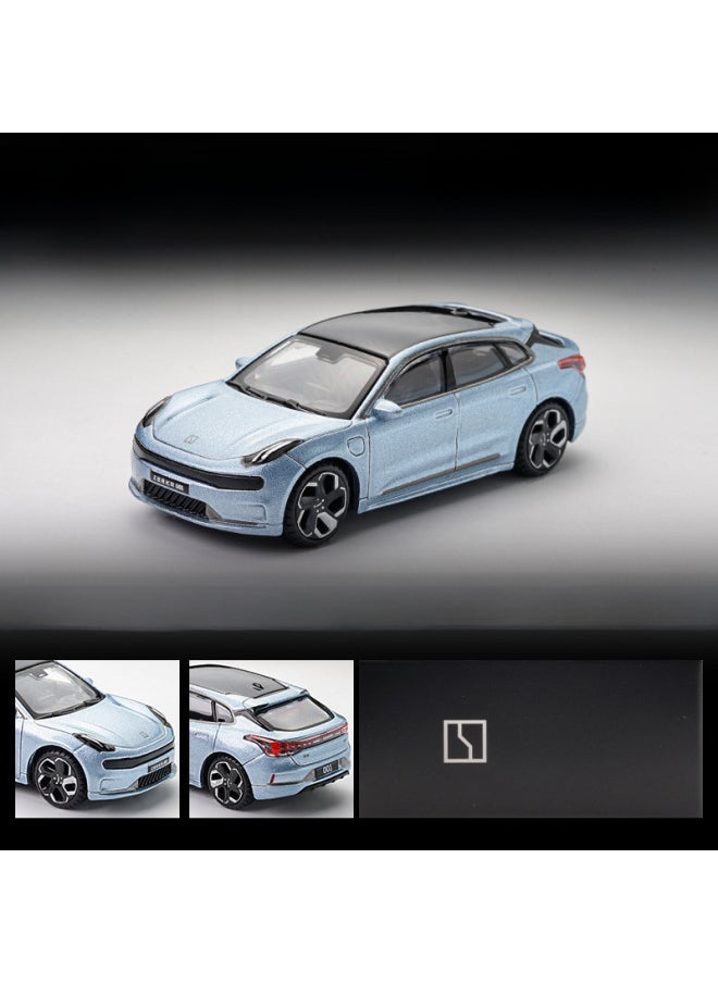 Original 1/64 Geely ZEEKR 001 Extremely Krypton Tram Alloy Car Model Simulation Small Scale Toy Car Model-Color:Extremely Krypton 009 Black