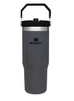 Stanley IceFlow 30oz Stainless Steel Tumbler with Leak-Resistant Flip Straw - Vacuum Insulated Water Bottle for Home, Office, or Car, Keeps Drinks Cold for 12 Hours or Iced for 2 Days, Charcoal