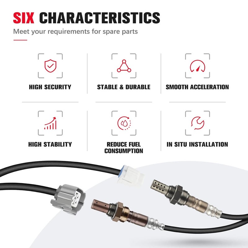 QIJIAUTO O2 Oxygen Sensor Upstream and Downstream 24578 234-9014 for Honda Accord 2000-2002 and Subaru Forester 1999-2004 - Image 5