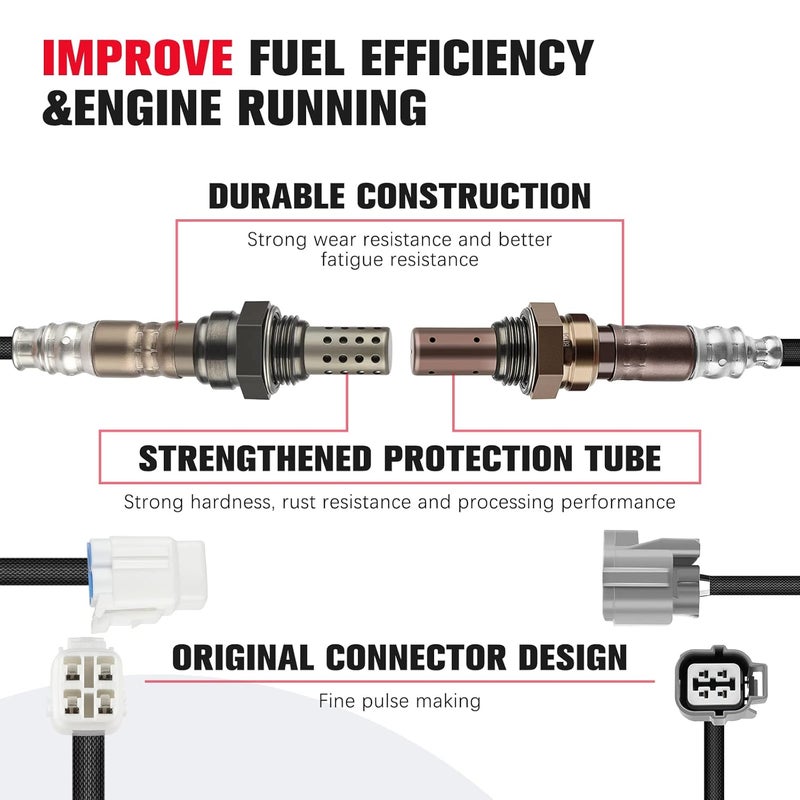 QIJIAUTO O2 Oxygen Sensor Upstream and Downstream 24578 234-9014 for Honda Accord 2000-2002 and Subaru Forester 1999-2004 - Image 4