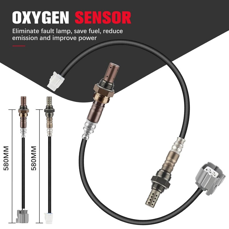 QIJIAUTO O2 Oxygen Sensor Upstream and Downstream 24578 234-9014 for Honda Accord 2000-2002 and Subaru Forester 1999-2004 - Image 2
