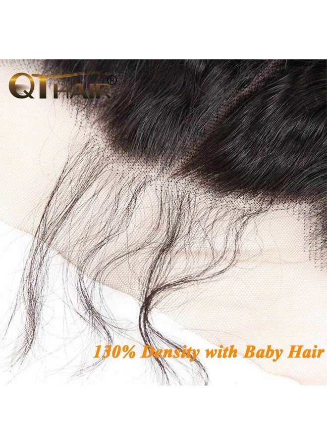 QTHAIR شعر بشري مجعد عميق 12A من ثير (18" 13X4 جبهة) دانتيل شفاف عالي الدقة لون شفاف جبهة دانتيل من الأذن إلى الأذن كثافة 150% شعر بشري جبهة دانتيل للباروكات تم قطفه مسبقًا بخط شعر طبيعي مع شعر أطفال - Image 5