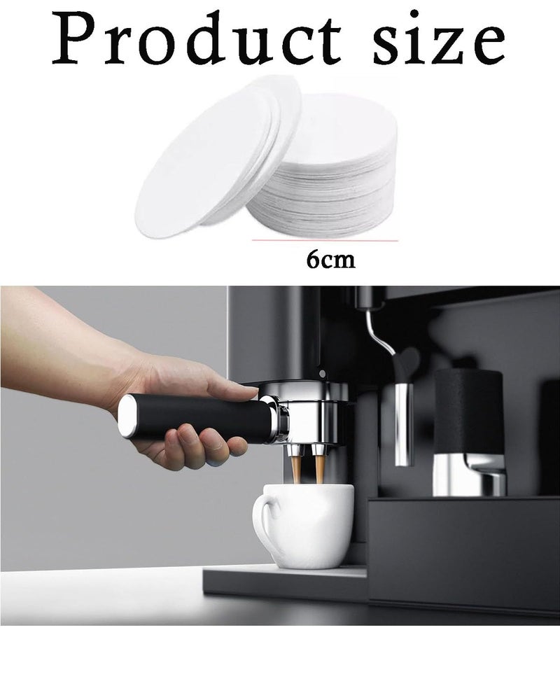 Vihaanta 500 Counts, Filter Paper, 60mm Round Disposable Coffee Filters, Compatible with Coffee Maker, Ideal for Home, Office, Travel, and Coffee Shops, White - Image 2