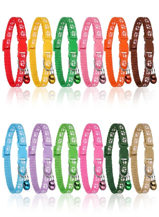 Tyqour 12 Pack Small Puppy Collar Puppy Collars for Litter Small Dog Collars Thin Dog Collar Small Adjustable Pet Collar for Newborn Litter Pets (18-30cm) - Image 1