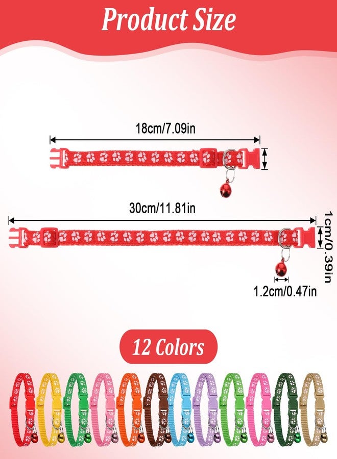 Tyqour 12 Pack Small Puppy Collar Puppy Collars for Litter Small Dog Collars Thin Dog Collar Small Adjustable Pet Collar for Newborn Litter Pets (18-30cm) - Image 2