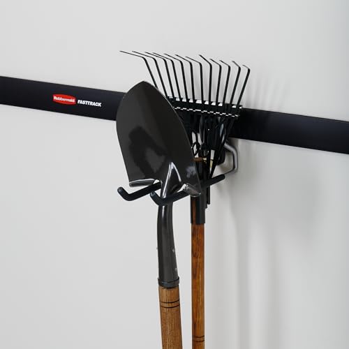 Rubbermaid Fast Track Wall Mounted Garage Storage Utility Multi Hook For Tools, Rope, and More, Supports Up to 50 Pounds Each (6 Pack) - Image 5