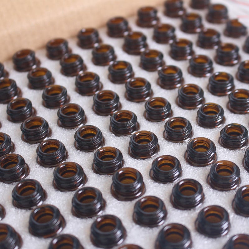 1Ml Amber Glass Essential Oil Bottles - Small Lightweight Pocket-Size High-Strength Brown Glass - Spill-Proof Black Cap Reusable Empty Bottles for Essential Oils Perfumes Liquid Storage - Image 4