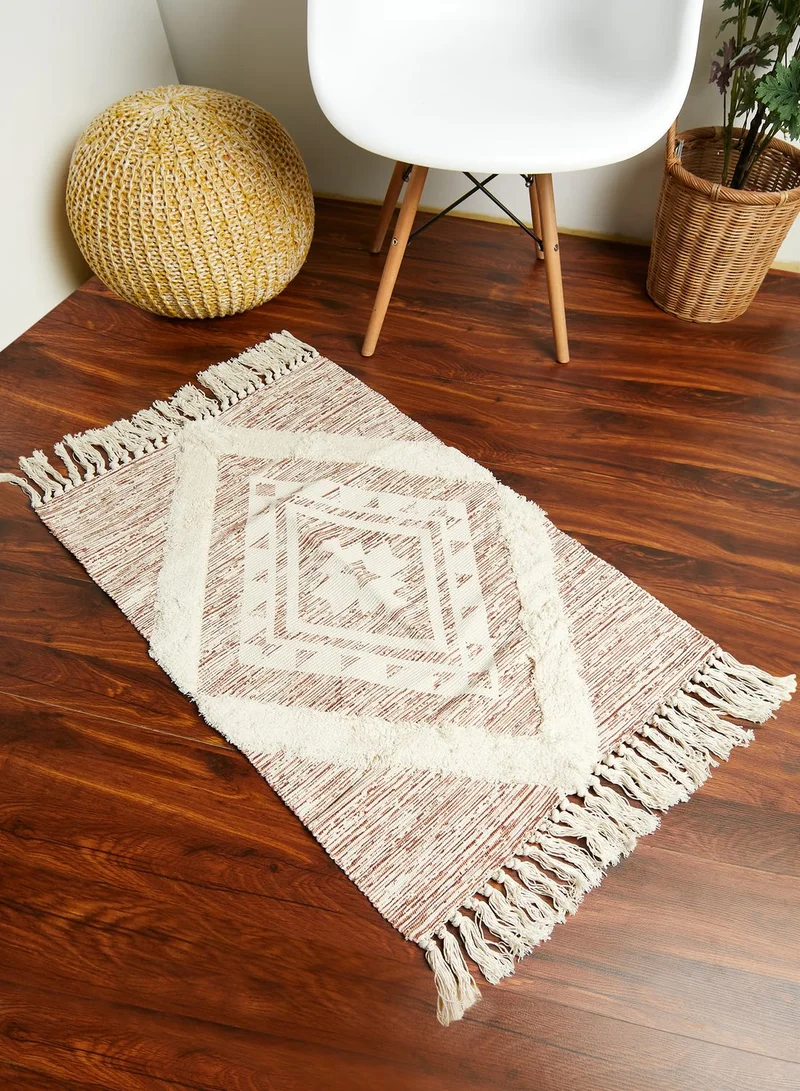 AURORA Aztec Printed Woven Rug 60X90Cm