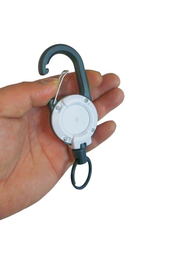 Generic 2PCs Telescopic Buckle Backpack Wire Rope Roadside Telescopic Buckle Outdoor Sports Fishing Accessories Anti Loss Hand Rope Easy Pull Buckle Backpack Key Hanger  - Image 3
