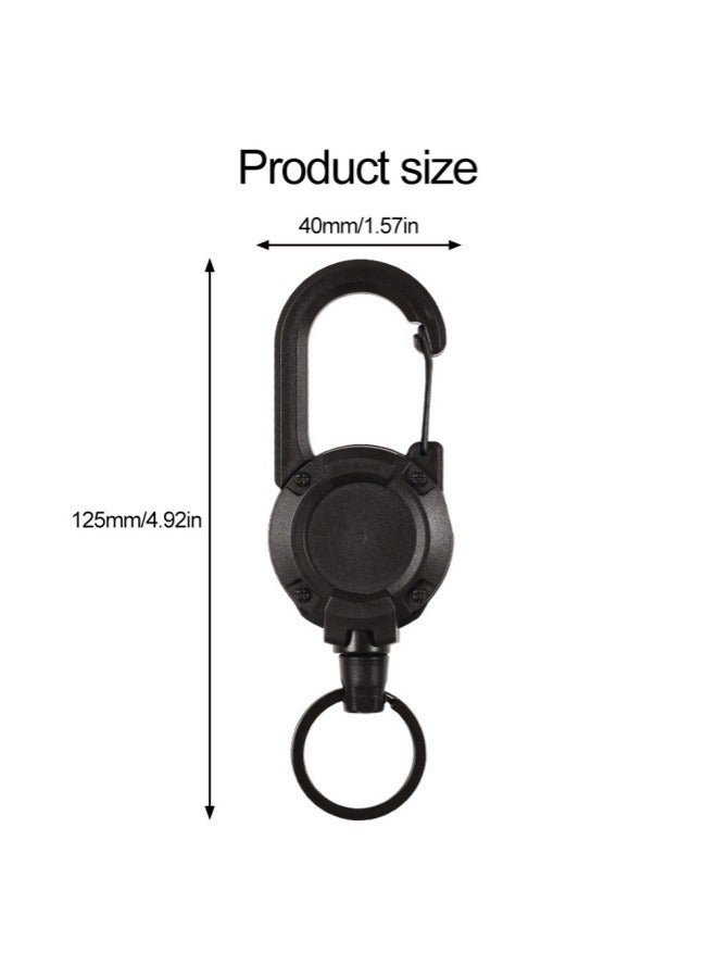 Generic 2PCs Telescopic Buckle Backpack Wire Rope Roadside Telescopic Buckle Outdoor Sports Fishing Accessories Anti Loss Hand Rope Easy Pull Buckle Backpack Key Hanger  - Image 5