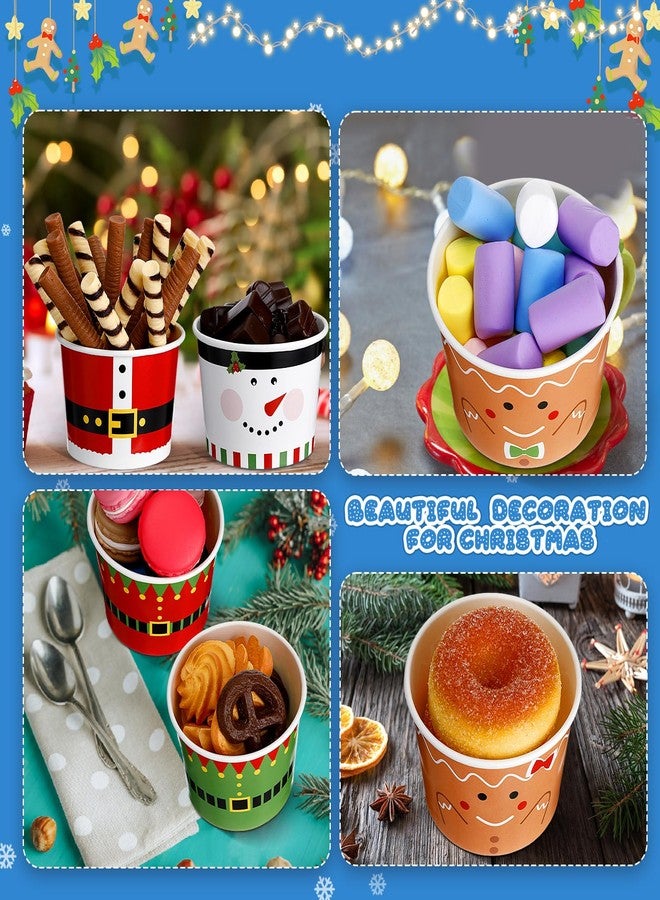 Zhehao 240 Pcs 9 oz Christmas Ice Cream Bowls Ice Cream Paper Cups Disposable Soup Cups Snack Cups for Picnic Party Decorations for Fruit Hot or Cold Food, Christmas Party Supplies, 6 Styles - Image 5