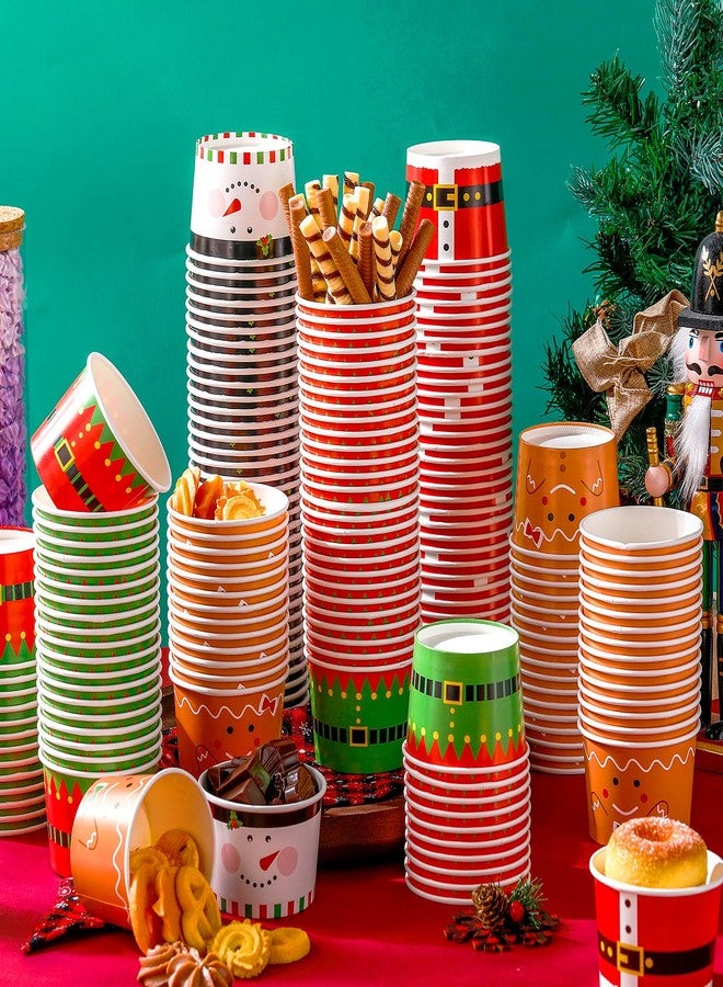 Zhehao 240 Pcs 9 oz Christmas Ice Cream Bowls Ice Cream Paper Cups Disposable Soup Cups Snack Cups for Picnic Party Decorations for Fruit Hot or Cold Food, Christmas Party Supplies, 6 Styles - Image 4