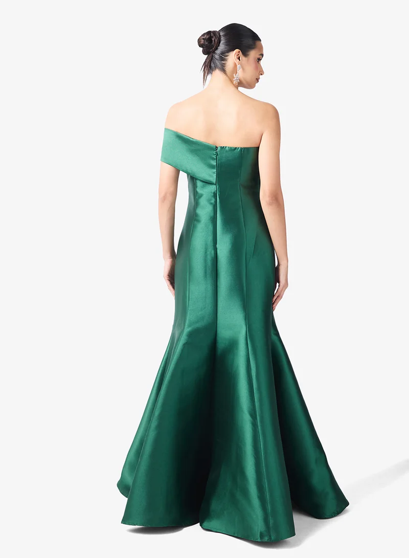 Namshi x Off Shoulder Jewel Embellished Mermaid Gown