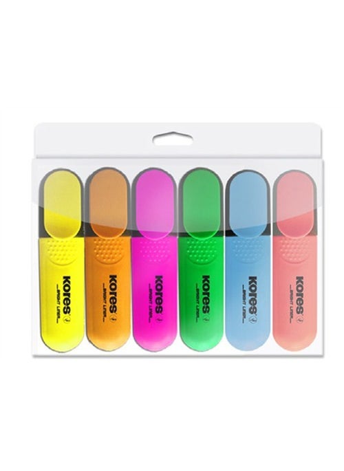 Kores Highlighter 6 Pack Bag 5K36160 