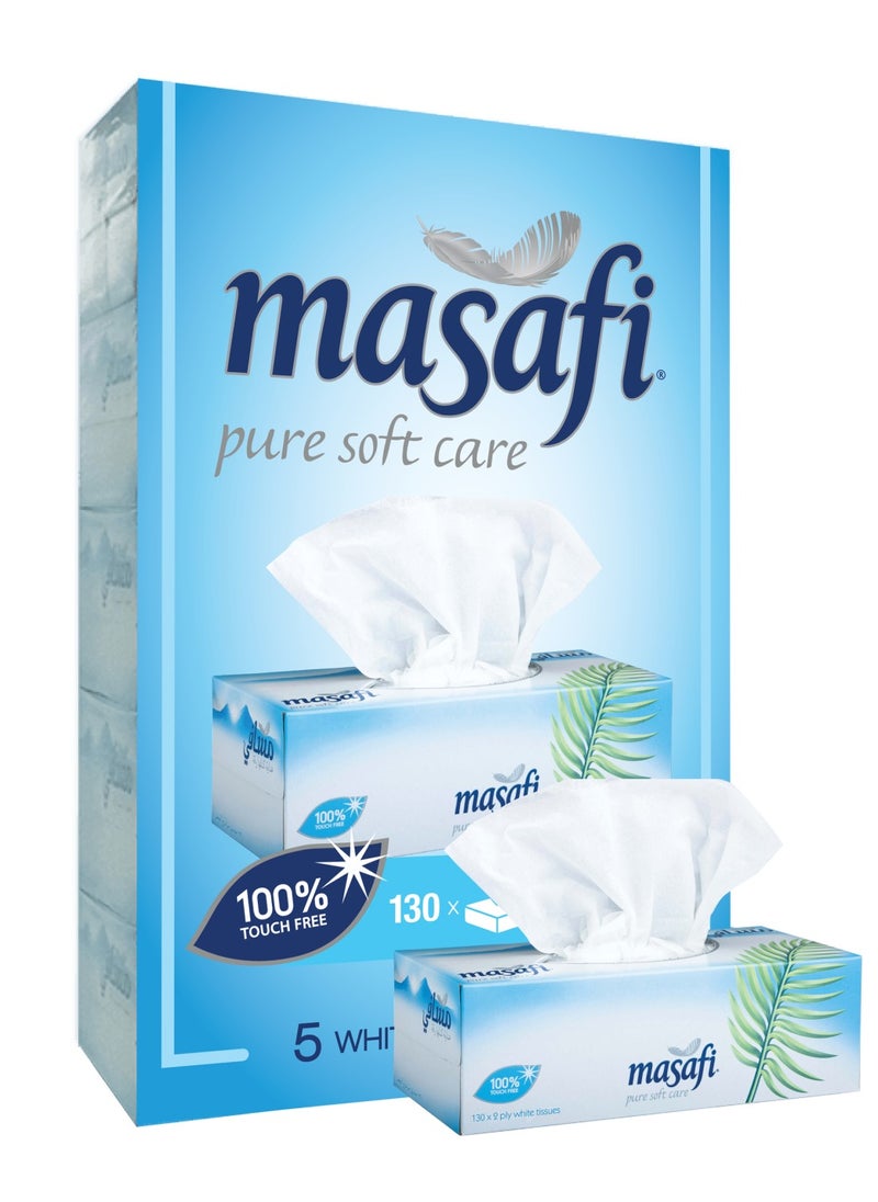 Masafi MASAFI WHOLESALE CARTON SET OF 6- 130 X 2 PLY WHITE FACIAL TISSUES  - Image 2
