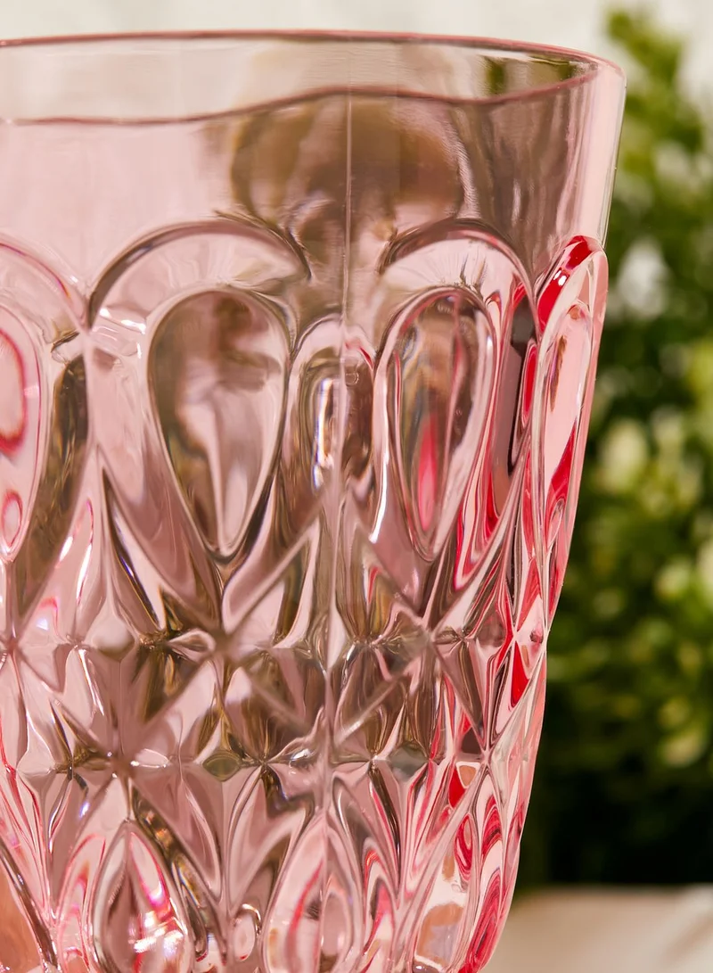 Rice Swirly Embossed Detail Acrylic Wine Glass