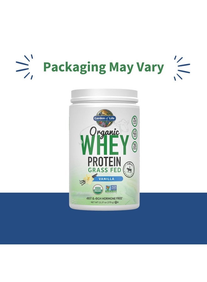 جاردن أوف لايف مسحوق بروتين مصل اللبن من Garden of Life Grass Fed فانيليا - 21 جرام بروتين للنساء والرجال + بروبيوتيك - 12 وجبة - خالٍ من الجلوتين، وغير معدّل وراثيًا، وكوشر، وإنساني، وخالٍ من هرمون RBST وrBGH - Image 2