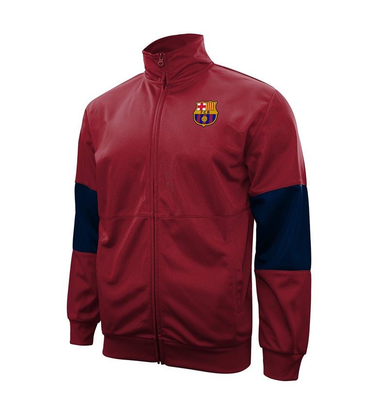 Icon Sports Officially Licensed FC Barcelona Soccer Track Jacket - Unisex Adult - FCB49TJ Wine S - Image 3