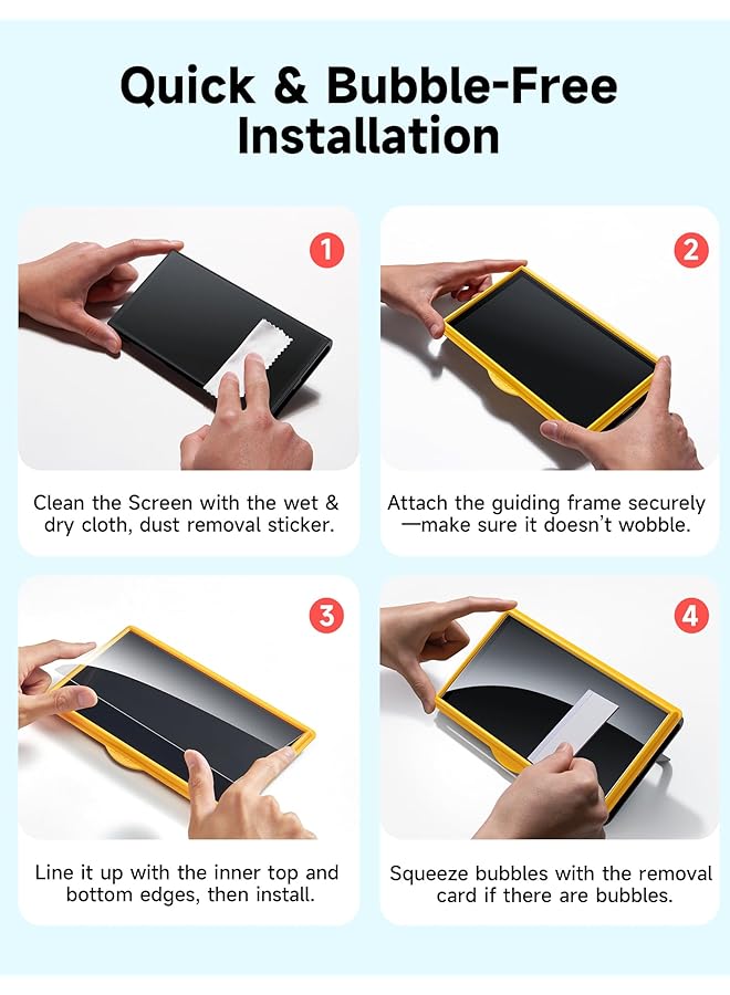 jsaux 3 Pack Screen Protector For Nintendo Switch 2 Ultra Hd Glass Protector 9H Hardness Easy To Install With Guiding Frame Scratch Resistant Tempered Glass - Image 4