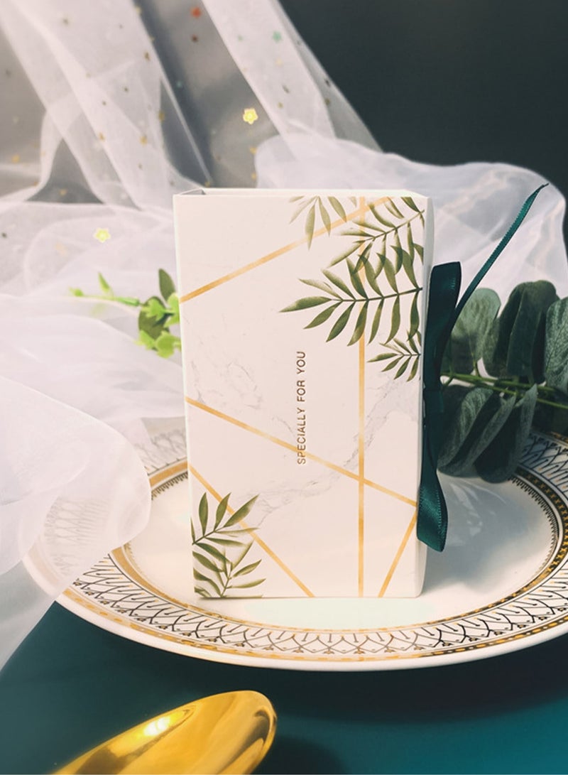 مجموعة 20 صناديق هدايا أنيقة باللون الأخضر الداكن مع شريط – مثالية لأعياد الميلاد، حفلات الزفاف، استقبال المواليد، الذكرى السنوية، ، رأس السنة، والاحتفالات المبهجة – مناسبة للشوكولاتة، البسكويت، الك - Image 3