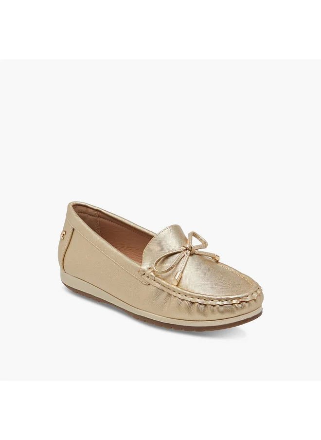 Le Confort Women's Bow Detail Slip-On Moccasins