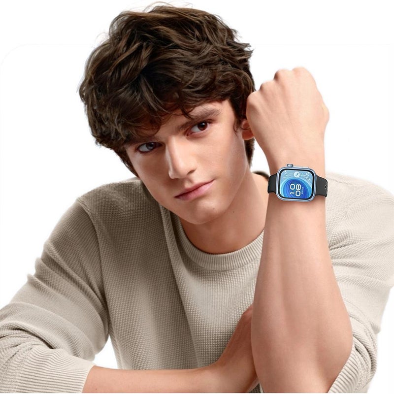 إيروريكس سوار ساعة هواوي واتش فيت 4 برو / فيت 4 / فيت 3 من السيليكون ذو فتحات دائرية بلونين (أسود ورمادي) - Image 5