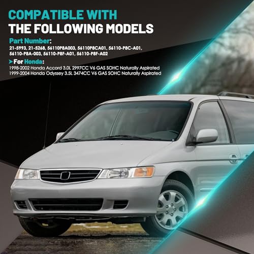 Farrme 21-5268 Power Steering Pump Fit for Honda Accord EX/LX/SE 1998-2002, for Honda Odyssey 1999-2004, for Isuzu Oasis 1998-1999 Automotive Replacement Power Steering Pumps with Pulley 21-5993 - Image 2