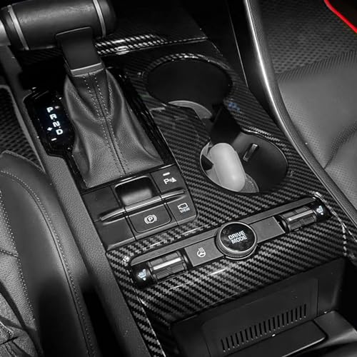 Jauarta Center Console Gear Shift Panel Frame Cover Trim Sticker K5 Carbon Fiber Pattern Replacement Decor for K5 2019 to 2023, for Left-Hand Drive - Image 1