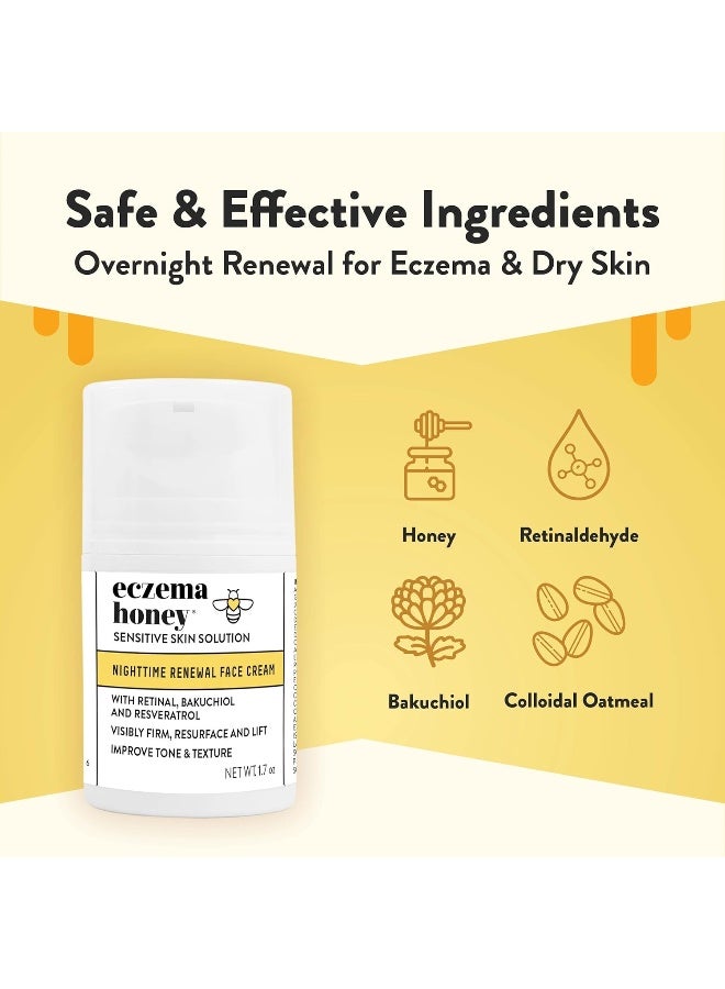 ECZEMA HONEY Concentrated Nighttime Renewal Face Cream - Anti Aging Skin Care Products - Face Moisturizer for Eczema, Dry & Sensitive Skin - Image 2