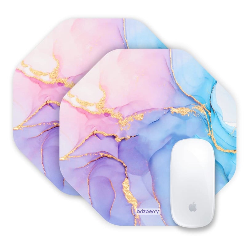 ARTBRIZ Brizberry Mouse Pad, Large Printed Premium Textured Waterproof Anti Skid Rubber Base for Desktop Laptop Gaming Professional 240X240X3mm [20% Larger] (201O - Pack of 2) - Image 1