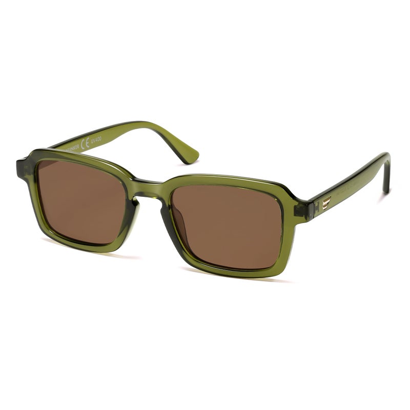 VANLINKER Polarized Trendy Square Sunglasses for Women Men 2026 Retro Chic Cute Shades VL9849,Green Frame Brown Lens - Image 1