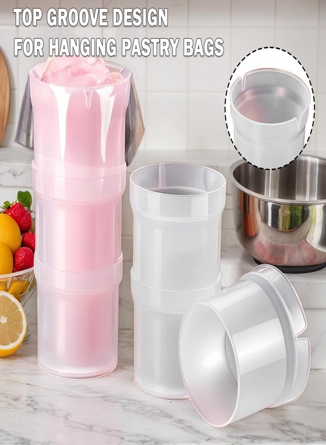 Runspich Pastry Piping Bag Holder Stand for Filling, Translucent Clear Plastic Cream Icing Bag Rack, Cake Decorating Tools (1 Pcs) - Image 3