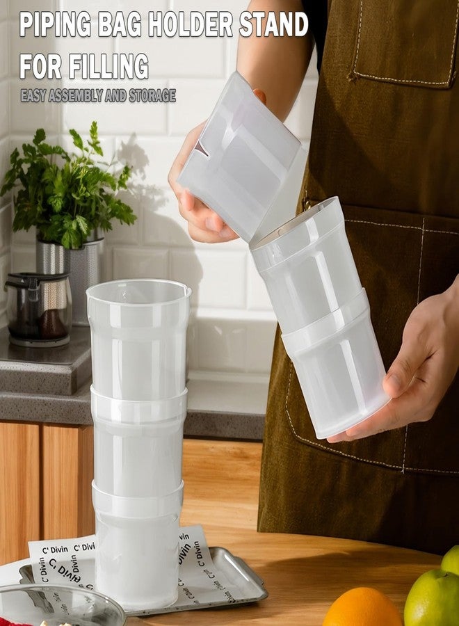 Runspich Pastry Piping Bag Holder Stand for Filling, Translucent Clear Plastic Cream Icing Bag Rack, Cake Decorating Tools (1 Pcs) - Image 2