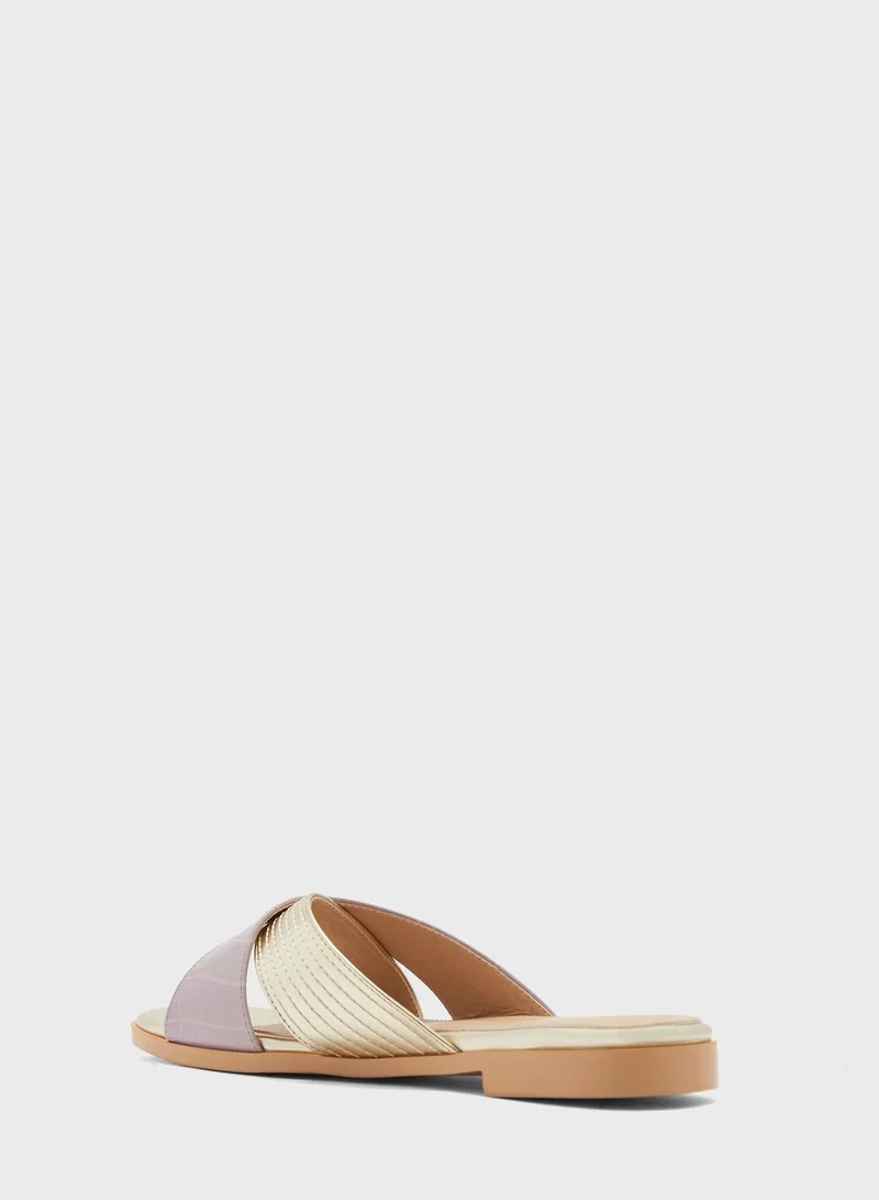 Khizana Croc Metallic Sandal