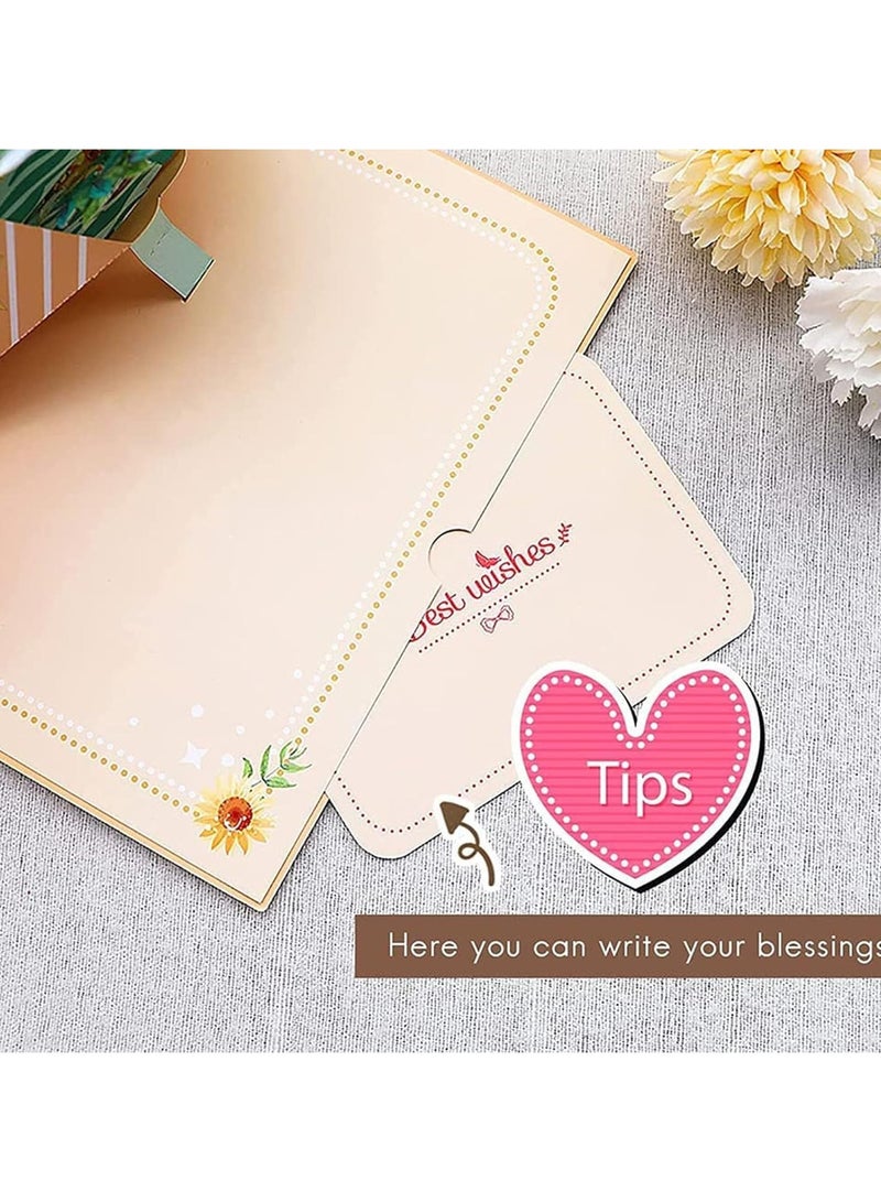 general 3D cards, thank you for everything, handmade cards, pop up cards with envelopes, sunflower bouquet pop up cards for birthdays, anniversaries and all occasions! - Image 2