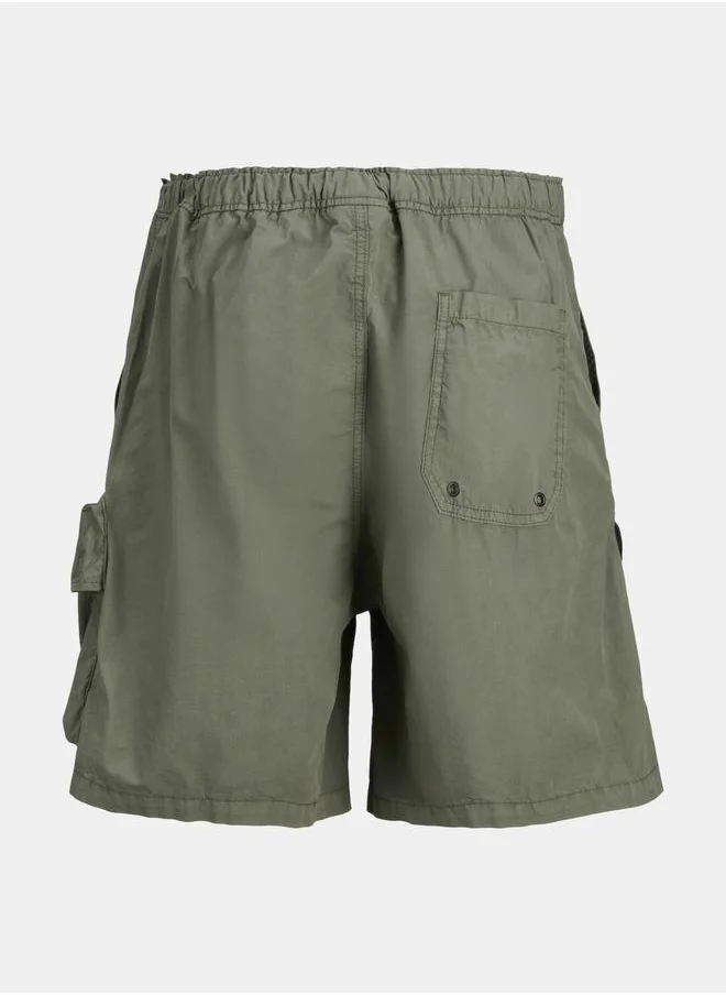 JACK & JONES Trend Teck Cargo Shorts with Buckle Detail