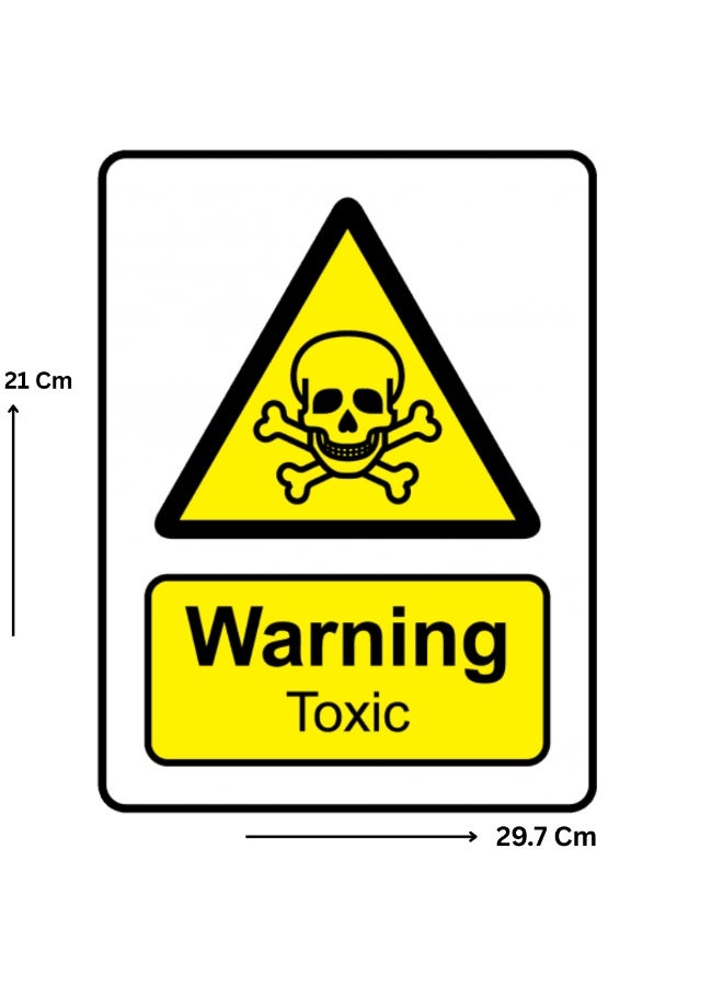 Safety Awareness Sticker – “Chemical Symbol” Design, A4 Vinyl Matte Lamination, Waterproof - Image 1