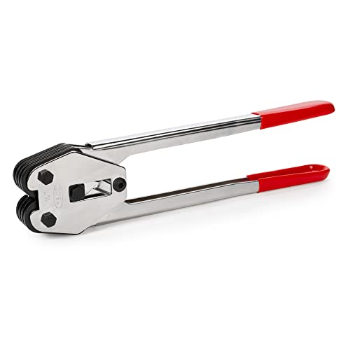 IDL Packaging C-3005 Heavy-Duty Sealer & Crimper for 5/8” Polypropylene (PP) Strapping - Heat-Treated Durable Tool with Ergonomic Design - Long Handles Mean Less Effort in Closing The Seal - Image 1